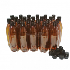 1L PET Beer Bottles (20 boxed with caps)